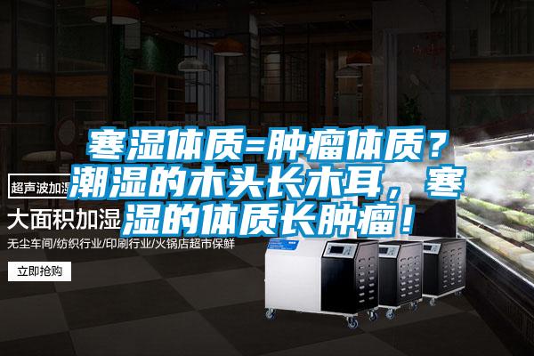 寒濕體質=腫瘤體質？潮濕的木頭長木耳，寒濕的體質長腫瘤！