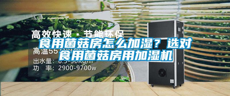 食用菌菇房怎么加濕？選對食用菌菇房用加濕機(jī)