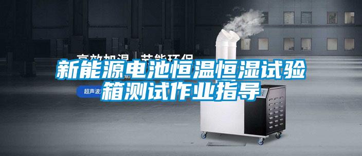 新能源電池恒溫恒濕試驗箱測試作業(yè)指導(dǎo)