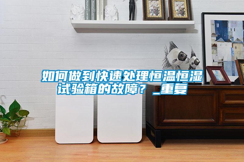 如何做到快速處理恒溫恒濕試驗箱的故障？_重復(fù)