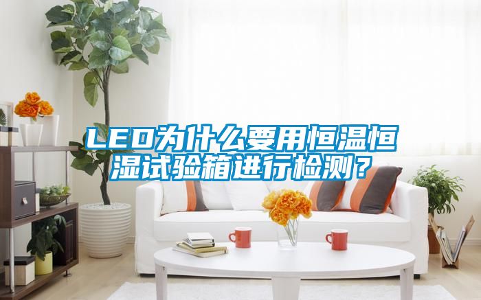 LED為什么要用恒溫恒濕試驗箱進行檢測？