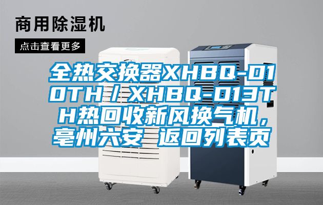 全熱交換器XHBQ-D10TH／XHBQ-D13TH熱回收新風(fēng)換氣機(jī)，亳州六安 返回列表頁(yè)